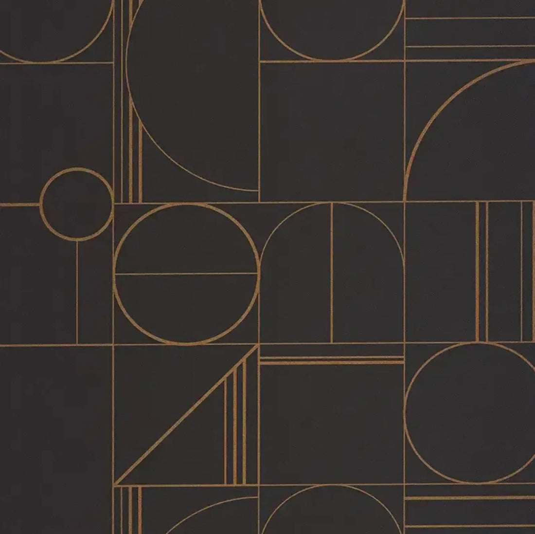 Closeup of a wallpaper showing its Art-Deco, Dramatic, Geometric pattern, color, and subtle texture.