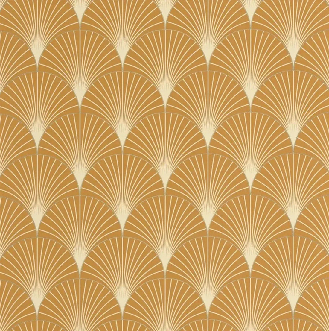 Closeup of a wallpaper showing its Art-Deco, Contemporary, Neutrals, Two-tone pattern, color, and subtle texture.
