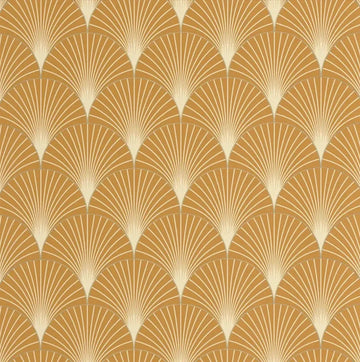 Closeup of a wallpaper showing its Art-Deco, Contemporary, Neutrals, Two-tone pattern, color, and subtle texture.