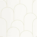 Closeup of a wallpaper showing its Art-Deco, Contemporary, Neutrals, Two-tone pattern, color, and subtle texture.