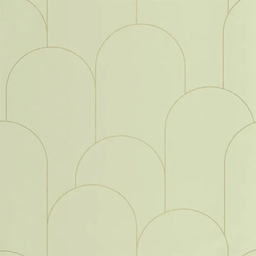 Closeup of a wallpaper showing its Art-Deco, Contemporary, Neutrals pattern, color, and subtle texture.