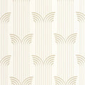 Closeup of a wallpaper showing its Art-Deco, Contemporary, Neutrals pattern, color, and subtle texture.