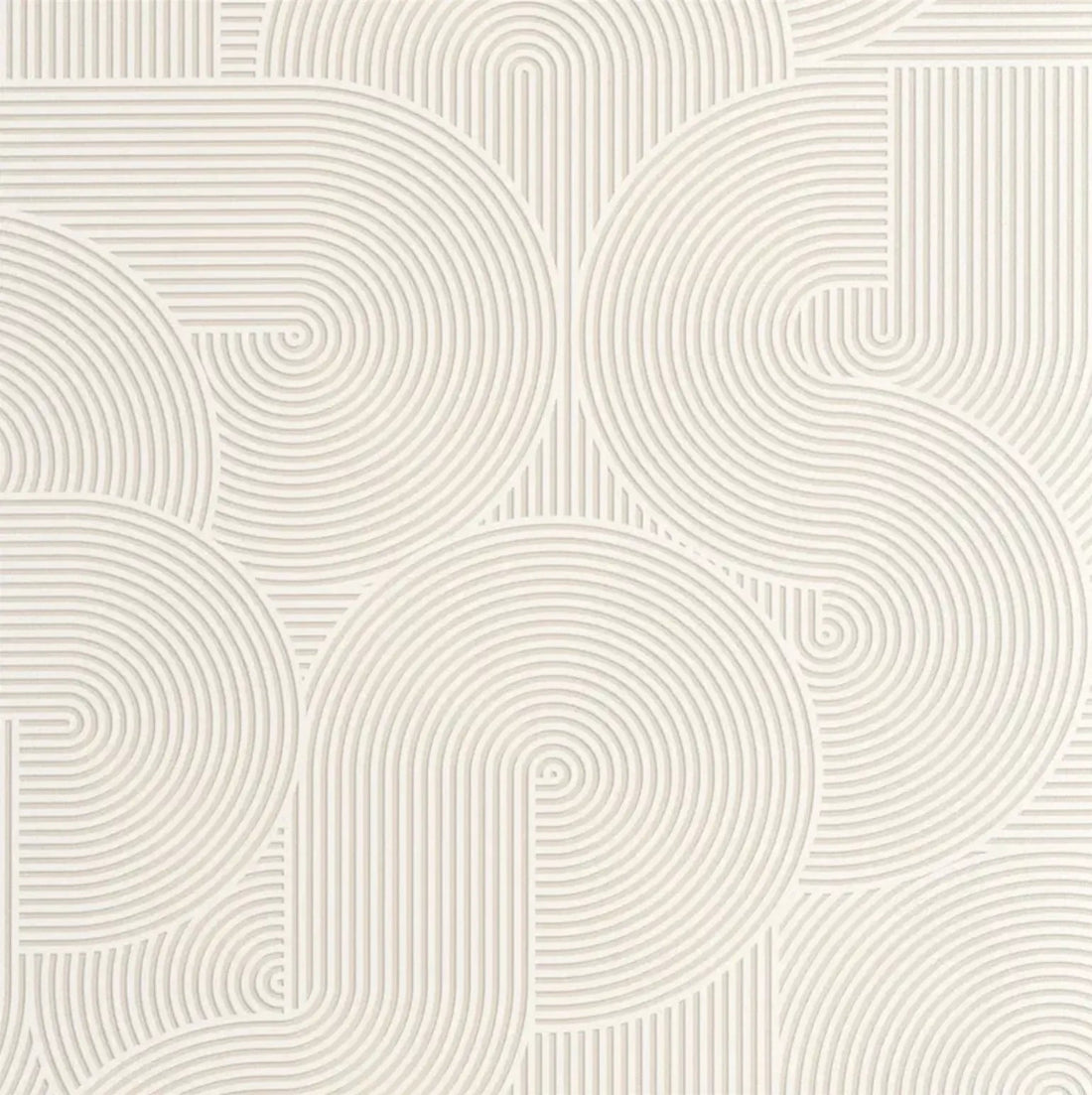 Closeup of a wallpaper showing its Art-Deco, Contemporary, Geometric, Neutrals, Unicolour pattern, color, and subtle texture.