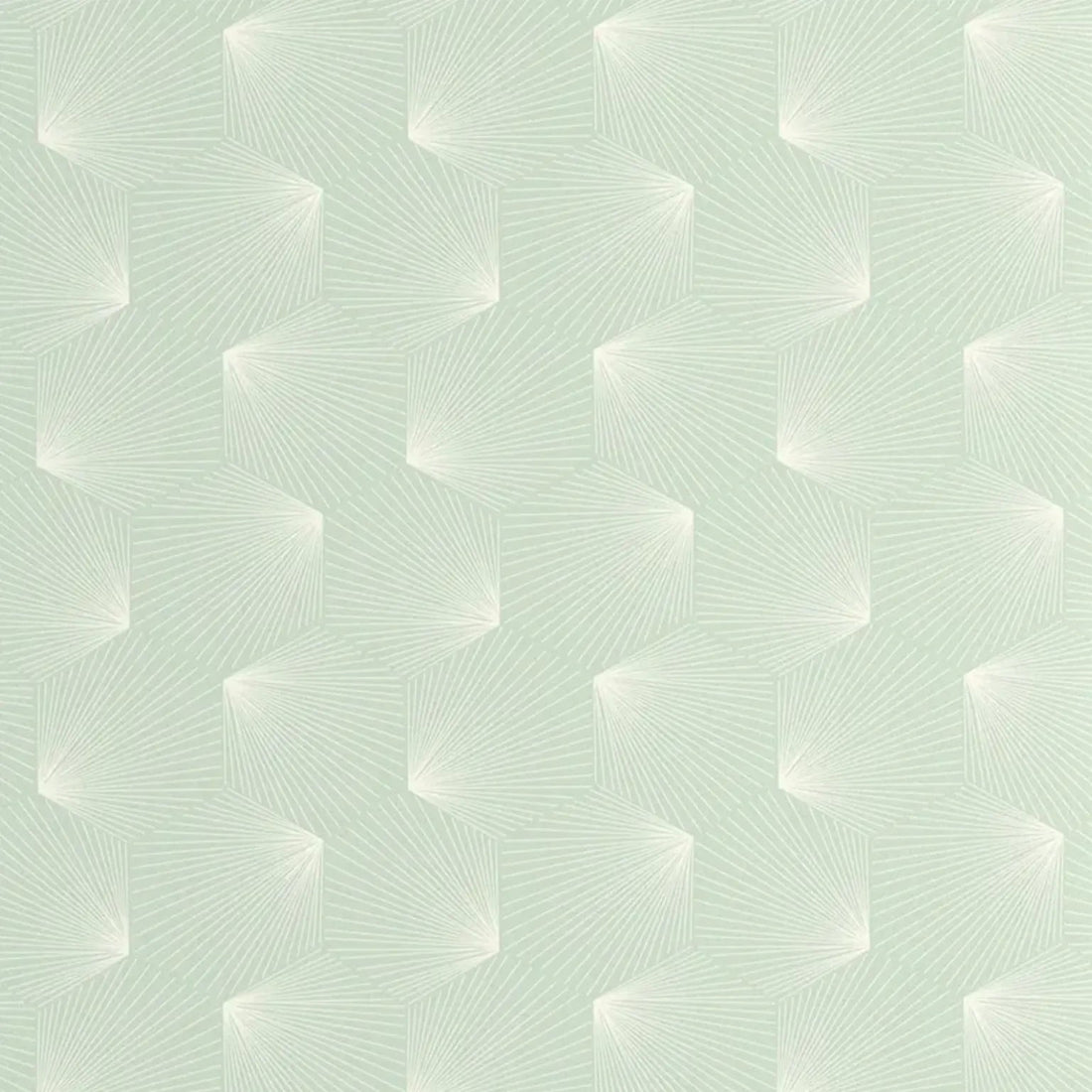 Closeup of a wallpaper showing its Art-Deco, Contemporary, Geometric pattern, color, and subtle texture.