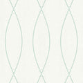 Closeup of a wallpaper showing its Contemporary, Green, Trellis, Unicolour, White pattern, color, and subtle texture.