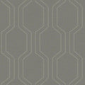 Closeup of a wallpaper showing its Contemporary, Geometric, Monochrome, Trellis, Unicolour pattern, color, and subtle texture.