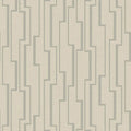 Closeup of a wallpaper showing its Contemporary, Geometric, Neutrals, Two-tone pattern, color, and subtle texture.