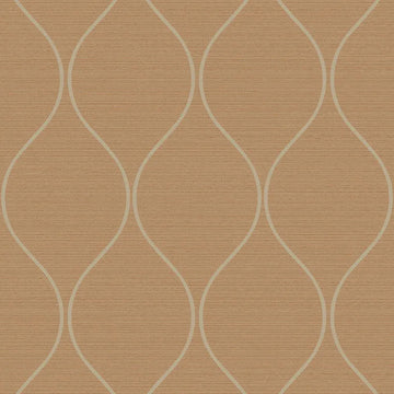 Closeup of a wallpaper showing its Brown, Contemporary, Trellis, Unicolour pattern, color, and subtle texture.