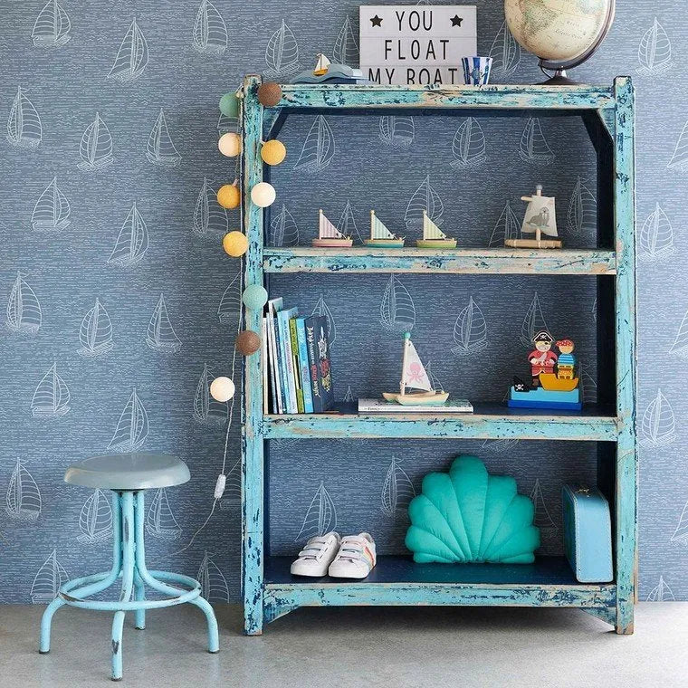 Closeup of a wallpaper showing its Kids pattern, color, and subtle texture.