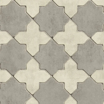 Closeup of a wallpaper showing its Geometric, Neutrals, Two-tone pattern, color, and texture.