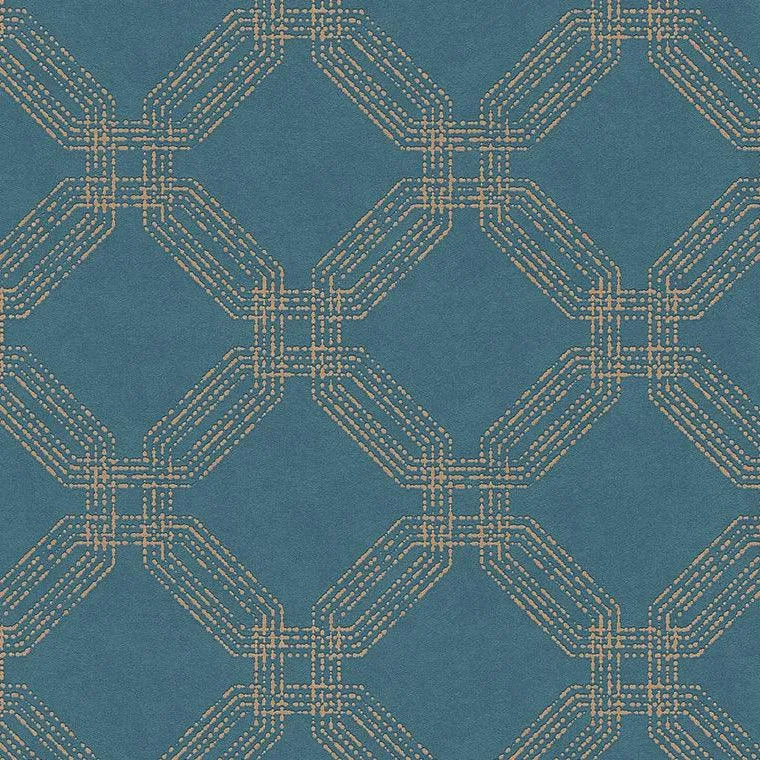 Closeup of a wallpaper showing its Art-Deco, Contemporary, Geometric pattern, color, and texture.