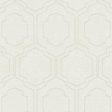Closeup of a wallpaper showing its Art-Deco, Contemporary, Geometric, Neutrals pattern, color, and texture.