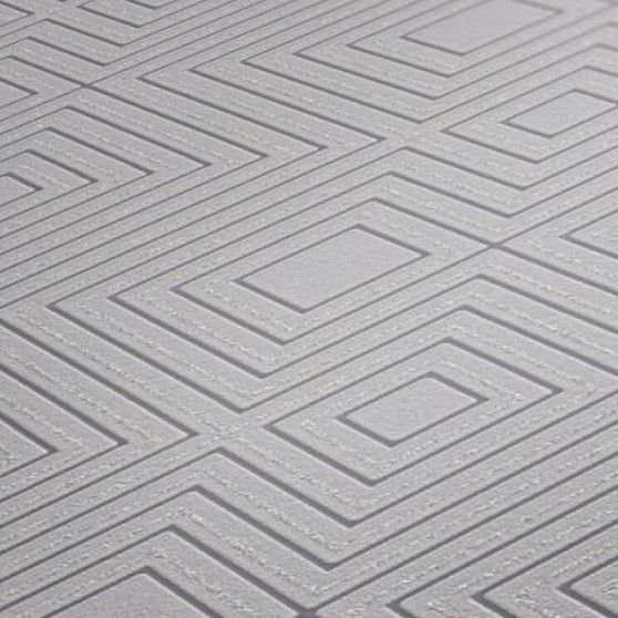 Wallpaper installed in a room showing its full pattern, color