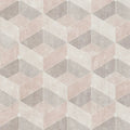 Closeup of a wallpaper showing its Art-Deco, Contemporary, Geometric, Pastels pattern, color, and texture.