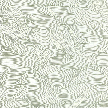Closeup of a wallpaper showing its Art-Deco, Contemporary, Waves pattern, color, and subtle texture.