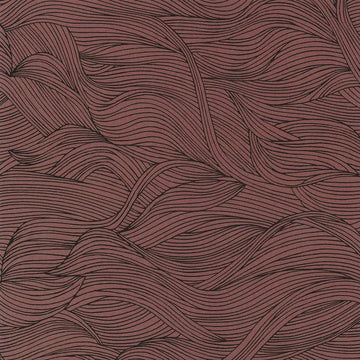 Closeup of a wallpaper showing its Art-Deco, Contemporary, Waves pattern, color, and subtle texture.