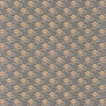 Closeup of a wallpaper showing its Art-Deco, Contemporary, Geometric pattern, color, and subtle texture.