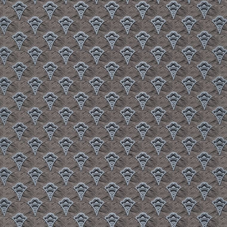 Closeup of a wallpaper showing its Art-Deco, Contemporary, Geometric pattern, color, and subtle texture.