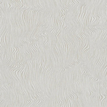 Closeup of a wallpaper showing its Contemporary, Grey, Neutrals, Plain, Waves pattern, color, and subtle texture.