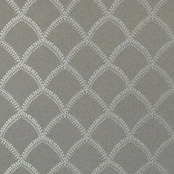 Closeup of a wallpaper showing its Art-Deco, Contemporary, Two-tone pattern, color, and subtle texture.