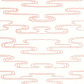 Closeup of a wallpaper showing its Art-Deco, Two-tone pattern, color, and subtle texture.