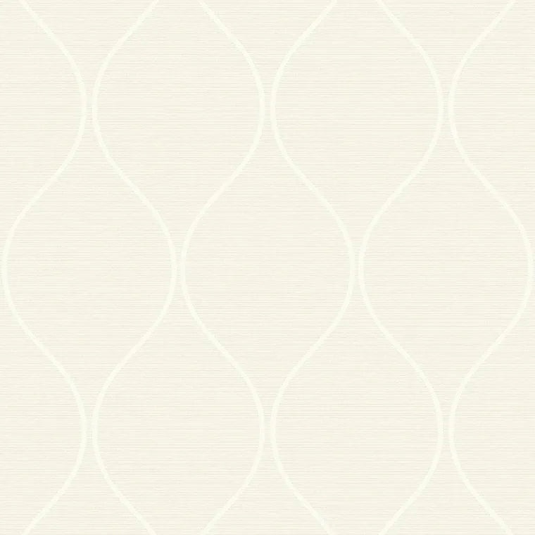 Closeup of a wallpaper showing its Contemporary, Cream, Neutrals, Trellis, Unicolour pattern, color, and subtle texture.