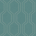 Closeup of a wallpaper showing its Contemporary, Geometric, Green, Trellis, Unicolour pattern, color, and subtle texture.