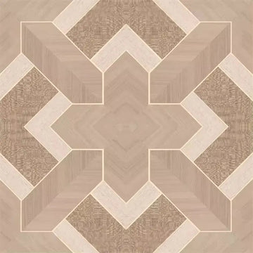 Closeup of a wallpaper showing its Brown, Geometric, Neutrals, Wood-veneer pattern, color, and subtle texture.