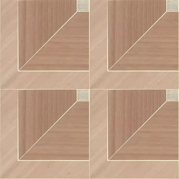 Closeup of a wallpaper showing its Brown, Geometric, Neutrals, Wood-veneer pattern, color, and subtle texture.