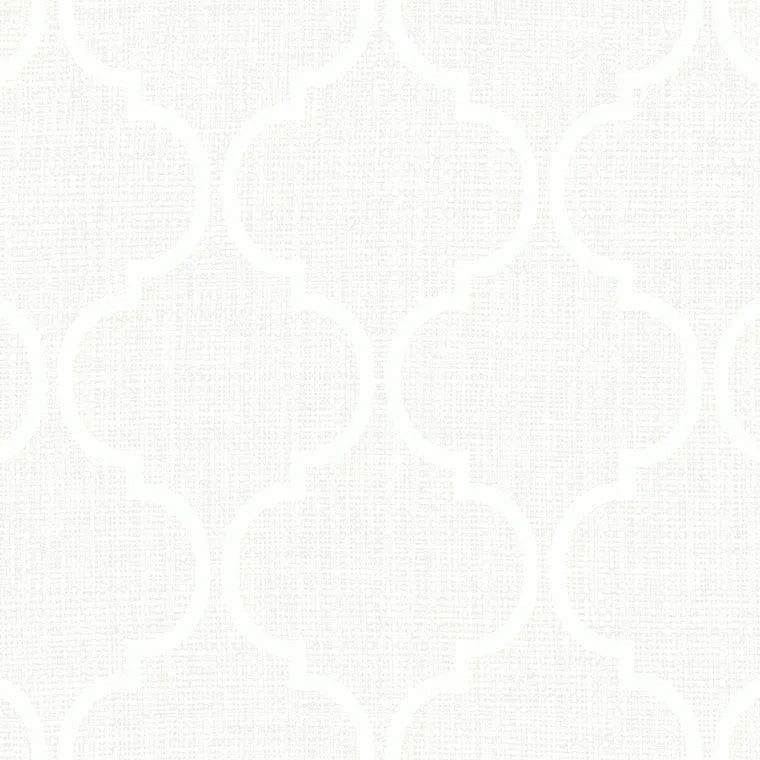 Closeup of a wallpaper showing its Monochrome, Trellis, Unicolour, Vinyl pattern, color, and subtle texture.
