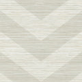 Closeup of a wallpaper showing its Chevron, Neutrals, Vinyl pattern, color, and subtle texture.