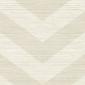 Closeup of a wallpaper showing its Chevron, Cream, Neutrals, Vinyl pattern, color, and subtle texture.