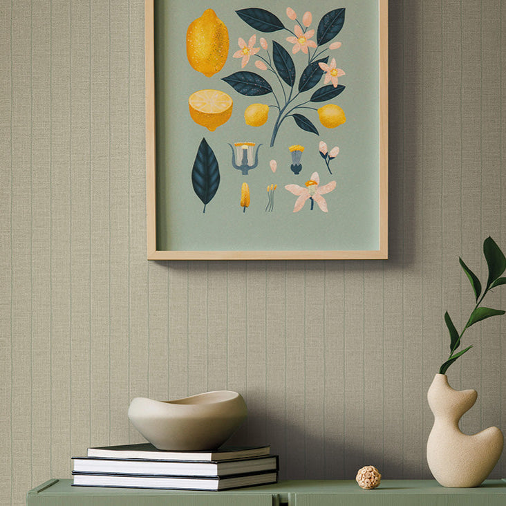 Textured gray stripe wallpaper
