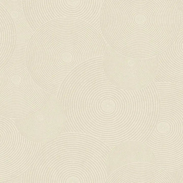Closeup of a wallpaper showing its Circles, Neutrals, Unicolour pattern, color, and subtle texture.