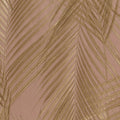 Textured fabric with gold leaf pattern on a pink background