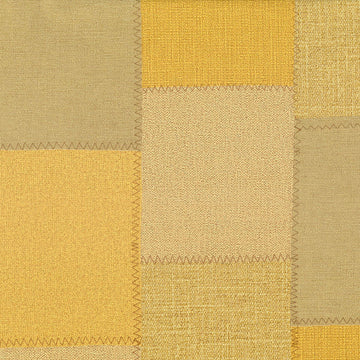 Patchwork of beige and yellow squares with a textured pattern