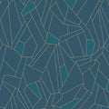 Closeup of a wallpaper showing its Blue, Contemporary, Geometric pattern, color, and texture.