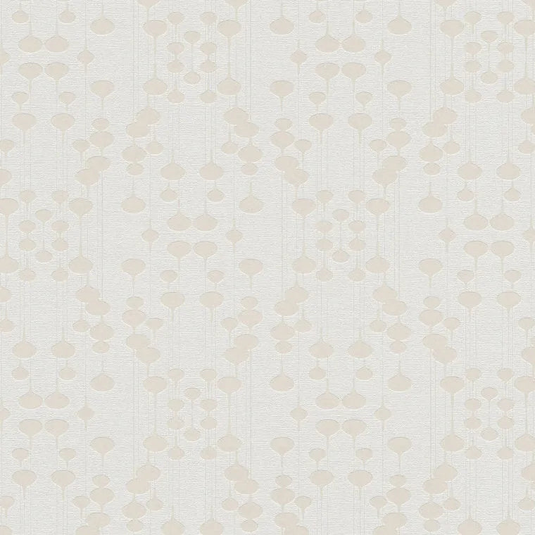 Closeup of a wallpaper showing its Beige, Contemporary, Cream, Neutrals, Two-tone pattern, color, and texture.