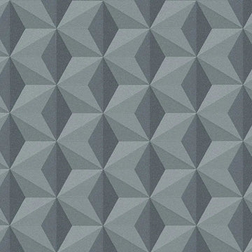 Closeup of a wallpaper showing its Contemporary, Geometric, Grey, Monochrome, Tiles pattern, color, and texture.