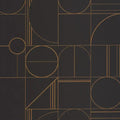 Closeup of a wallpaper showing its Art-Deco, Dramatic, Geometric pattern, color, and subtle texture.