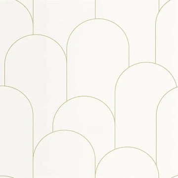 Closeup of a wallpaper showing its Art-Deco, Contemporary, Neutrals, Two-tone pattern, color, and subtle texture.