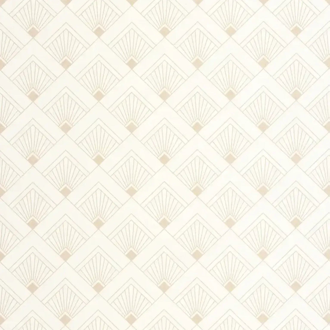 Closeup of a wallpaper showing its Art-Deco, Contemporary, Geometric, Neutrals pattern, color, and subtle texture.