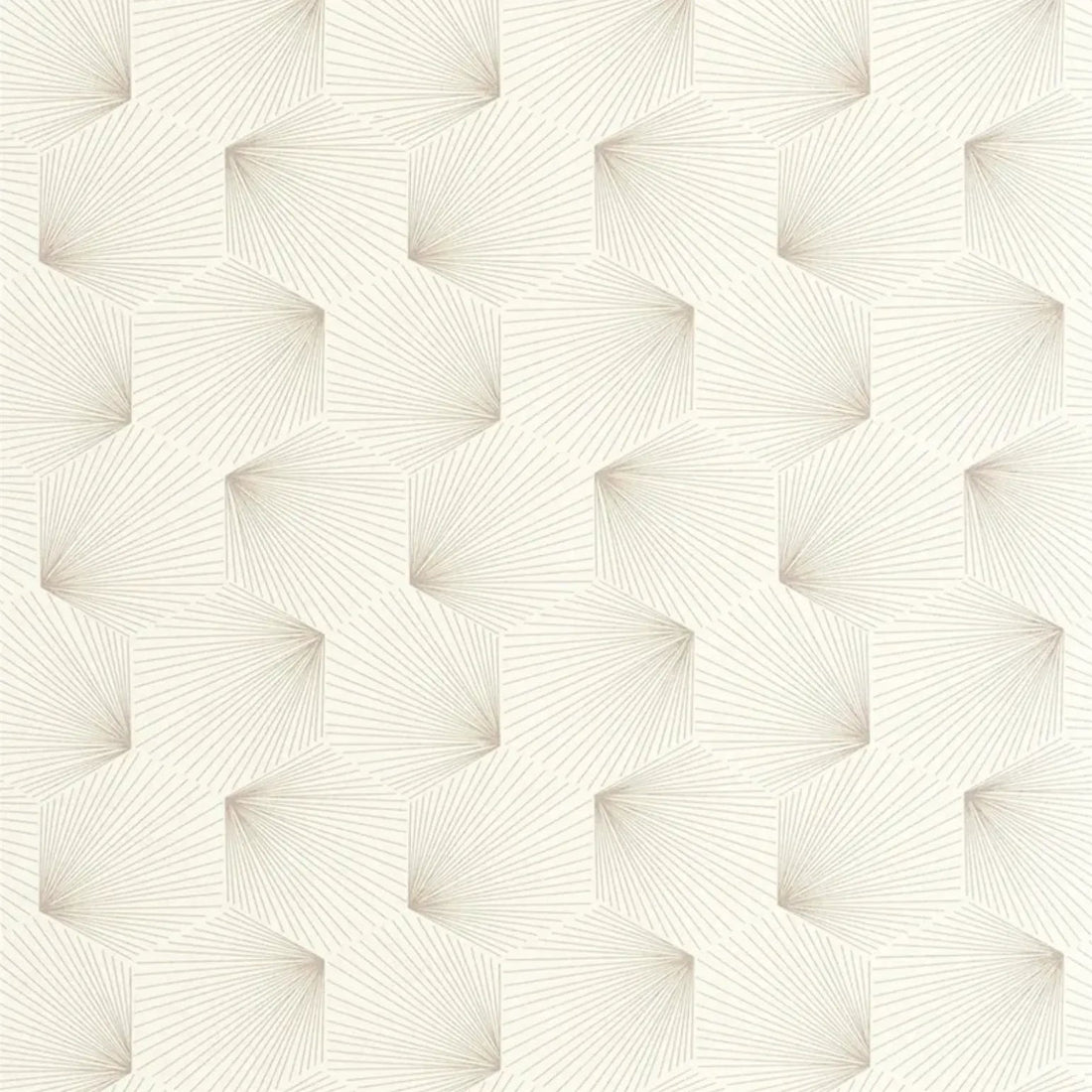 Closeup of a wallpaper showing its Art-Deco, Contemporary, Geometric, Neutrals, Unicolour pattern, color, and subtle texture.