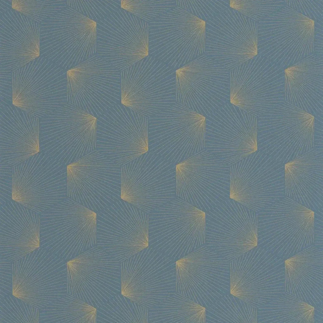 Closeup of a wallpaper showing its Art-Deco, Contemporary, Geometric pattern, color, and subtle texture.