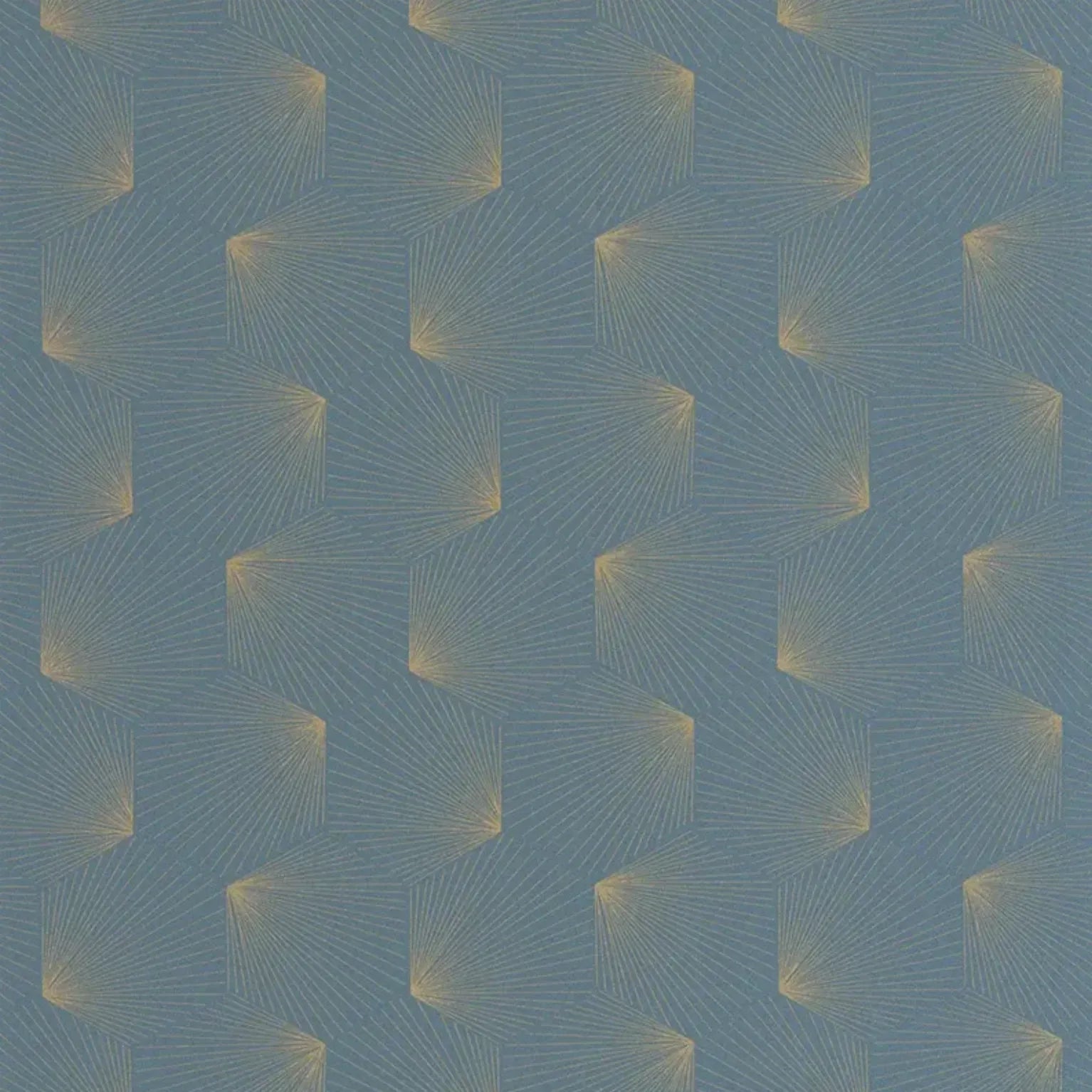 Closeup of a wallpaper showing its Art-Deco, Contemporary, Geometric pattern, color, and subtle texture.