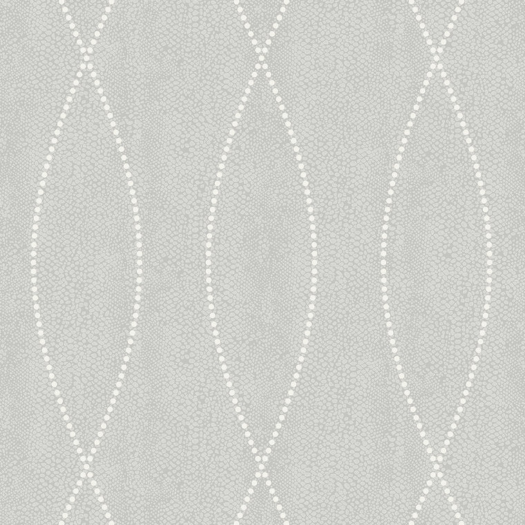 Closeup of a wallpaper showing its Contemporary, Monochrome, Trellis, Unicolour pattern, color, and subtle texture.