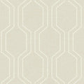 Closeup of a wallpaper showing its Contemporary, Cream, Geometric, Neutrals, Trellis, Unicolour pattern, color, and subtle texture.