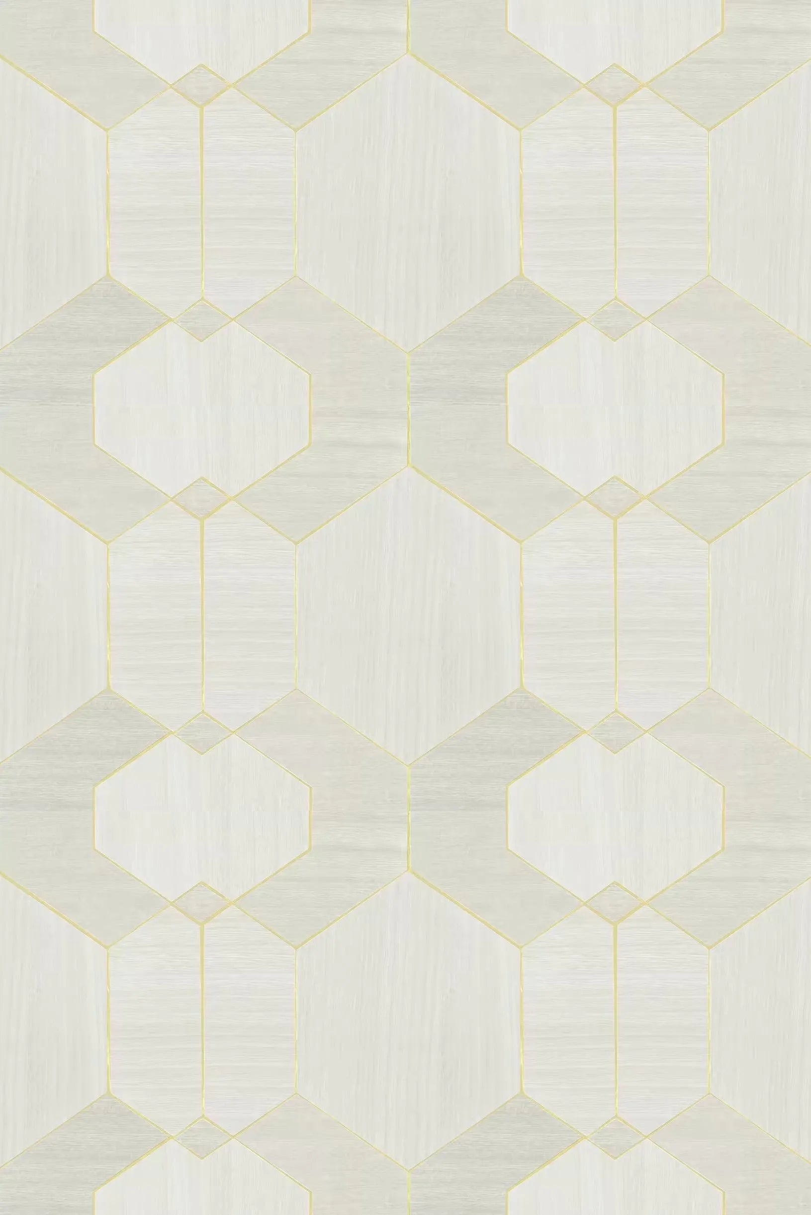 Wallpaper installed in a room showing its full pattern, color