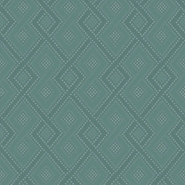 Closeup of a wallpaper showing its Contemporary, Geometric, Green pattern, color, and subtle texture.