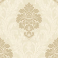 Closeup of a wallpaper showing its Damask, Neutrals, Textures pattern, color, and subtle texture.